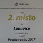 Lukavice  z Pardubického kraje získala stříbrné místo